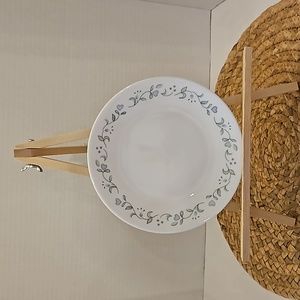 Corelle Country White Body Blue Heart Vines Cottage Desert Bread Plate Set of 4